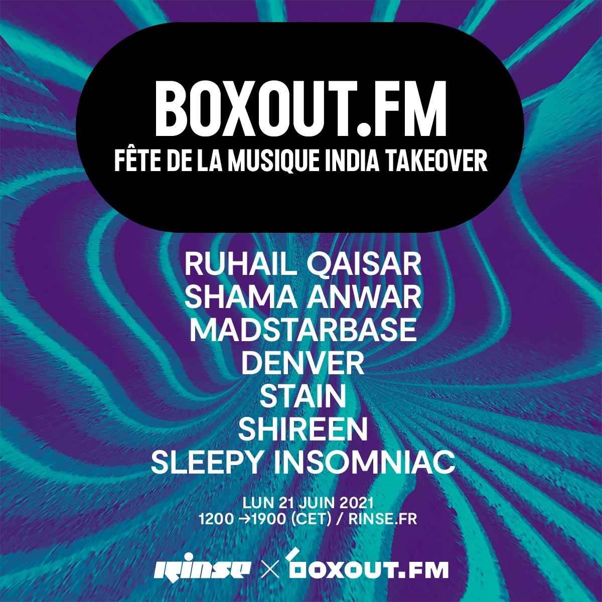 India Takeover on Rinse France - Fête de la Musique 2021